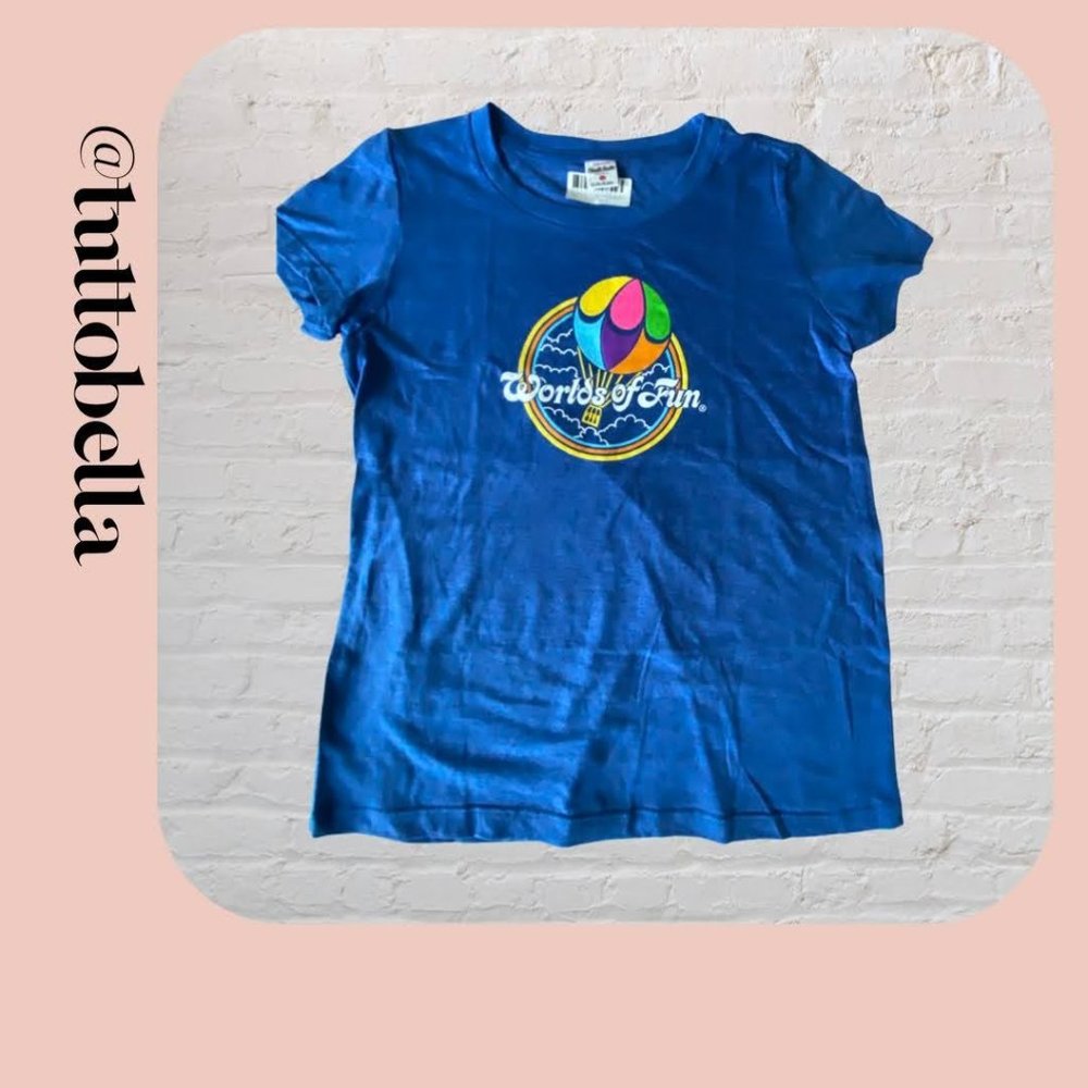 NWT Charlie Hustle Big Girls Worlds of Fun T-shirt Size 12